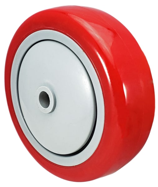 Heavy-Duty 4" Red Polyurethane Wheel for Casters, Equipment â€“ 300 lbs Capacity