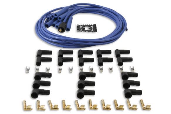 Accel 8MM Blue with Blue Straight Boots Wire Set