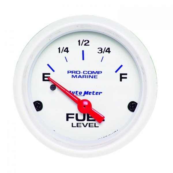 Auto Meter 200760 Fuel Level White Gauge