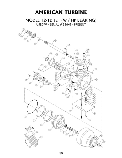 Dominator Model 12-TD Jet W/ HP Bearing