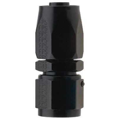 -10 AN Fragola Straight Reusable Hose End Black