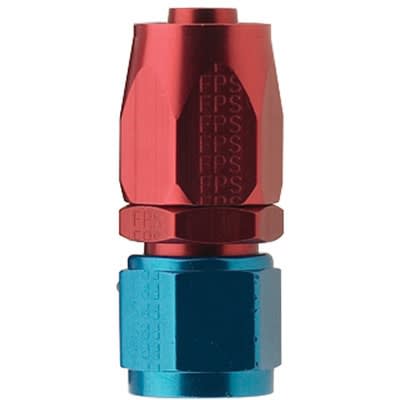 -10 AN Fragola Straight Reusable Hose End Blue/Red