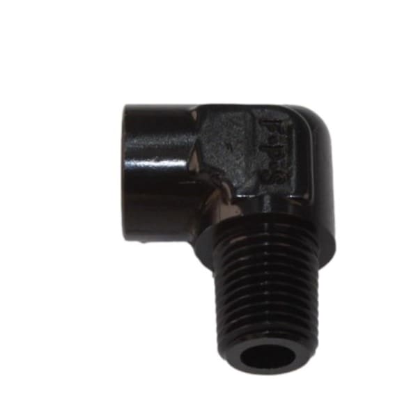 90Â° 1/8" Female to Male Pipe Elbo Black