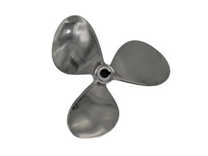 12" X 15 Stainless Steel Three Blade LH Prop 1" Shaft