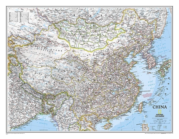 The China Classic National Geographic Wall Map is a testament to precision and meticulous cartography, offering a comprehensive depiction of China's political landscape and geographic features. This map serves as an invaluable resource for understanding C
