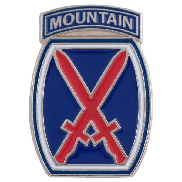 10th Mountain Division Logo Hat and Backpack Pin