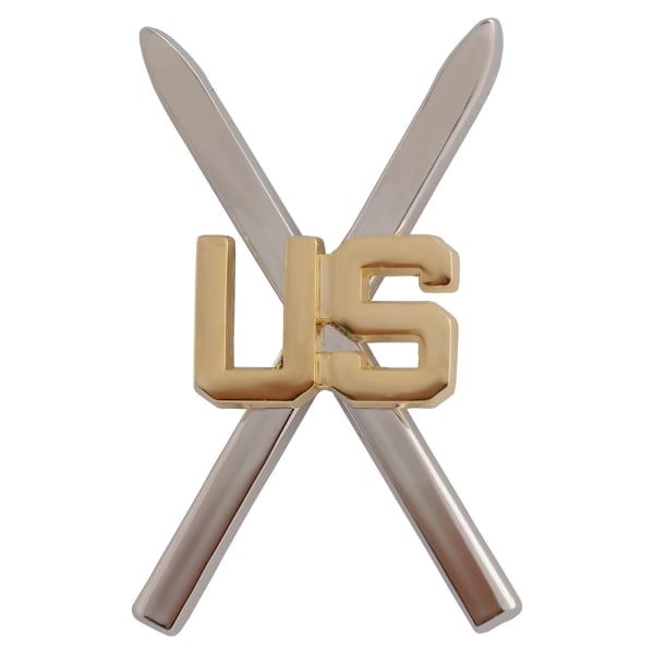 10th Mountain Division US Silver Cross Skis Hat and Backpack Pin