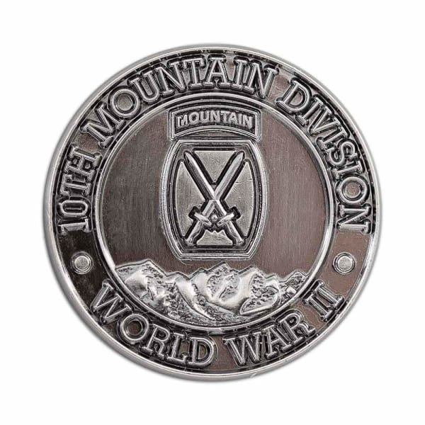 10th Mountain Division World War II Hat and Backpack Pin