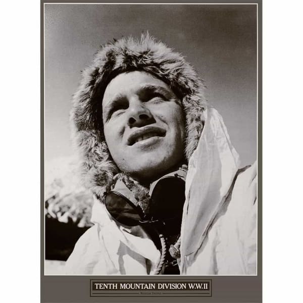 10th Mountain Division Trooper Ski Poster 16 x 22 inches