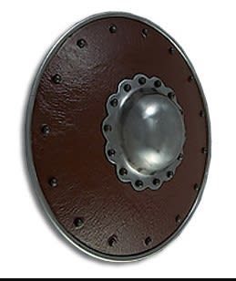 Buckler with Leather Covered Face Dark - 15" Round
