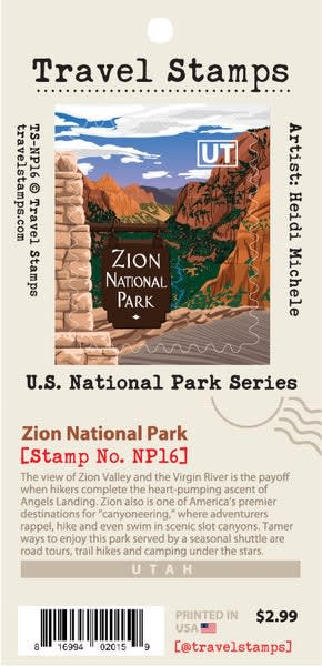 Zion National Park Travel Stamp