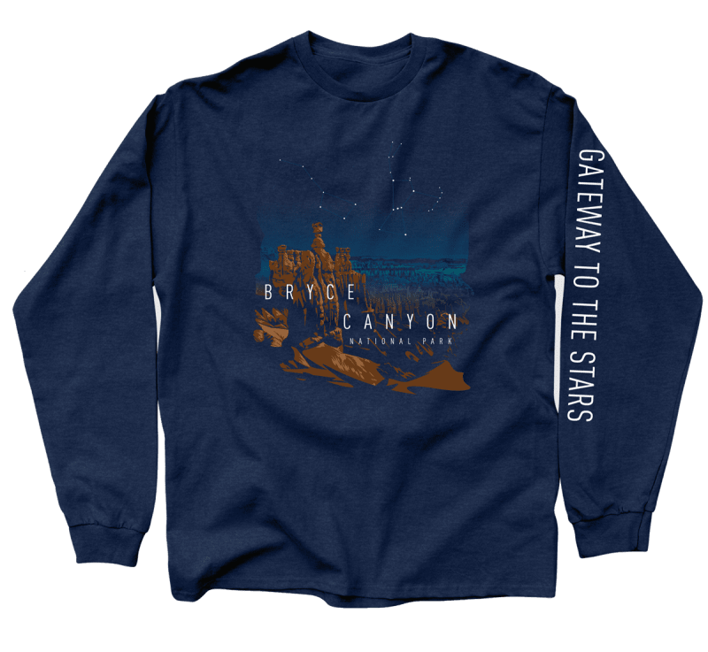 Bryce Canyon Night Sky Long Sleeve Shirt