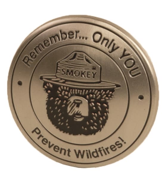 Smokey Bear Pewter Magnet