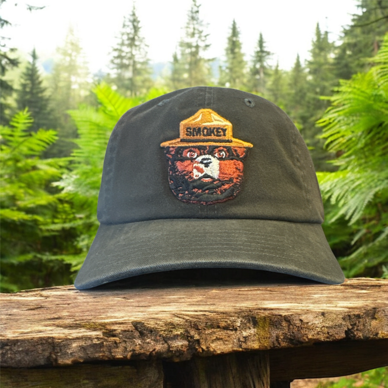 Smokey Bear Printed Brim Ball Cap
