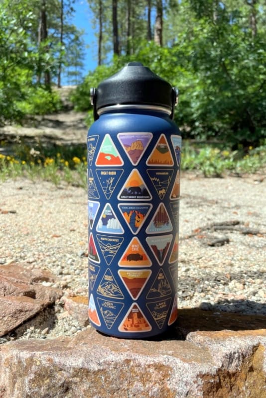Parks of the USA Bucket List Water Bottle