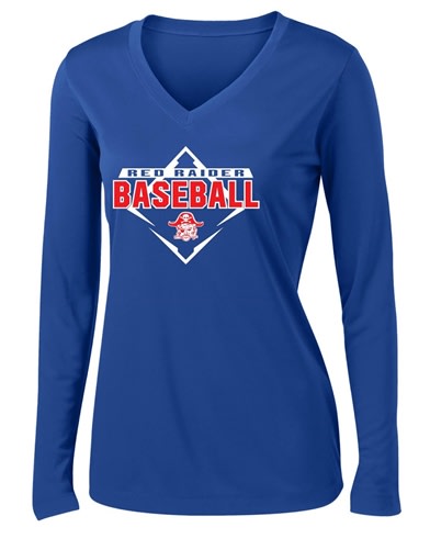 SPORT-TEK PERFORMANCE LONG SLEEVE V-NECK TEE - 3 COLORS