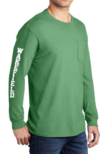 PORT & CO. BEACH WASHED POCKETED LONG SLEEVE TEE