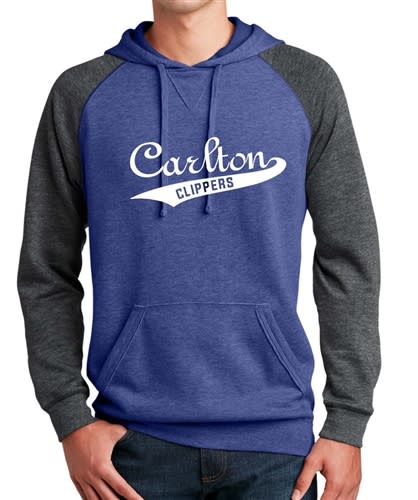 DISTRICT LIGHTWEIGHT RAGLAN FLEECE HOODIE - 2 Colors