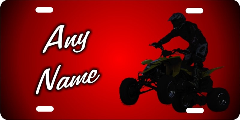 4 x 4 custom car tag