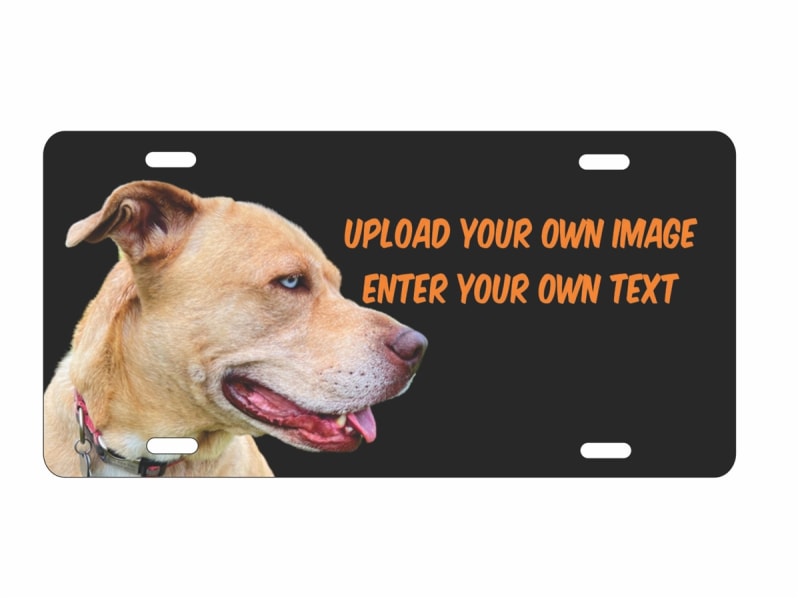 Your Own Dog Customize Personalized Novelty Front License Plate Decorative Vanity aluminum sign Car Tag