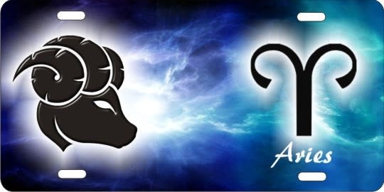 Aries custom car tag