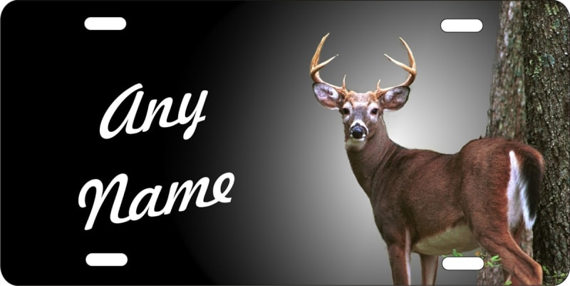 Deer Hunter personalized novelty Front license plate Decorative Vanity aluminum car tag