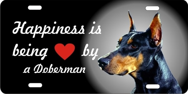 Doberman personalized novelty front license plate Decorative vanity dog car tag