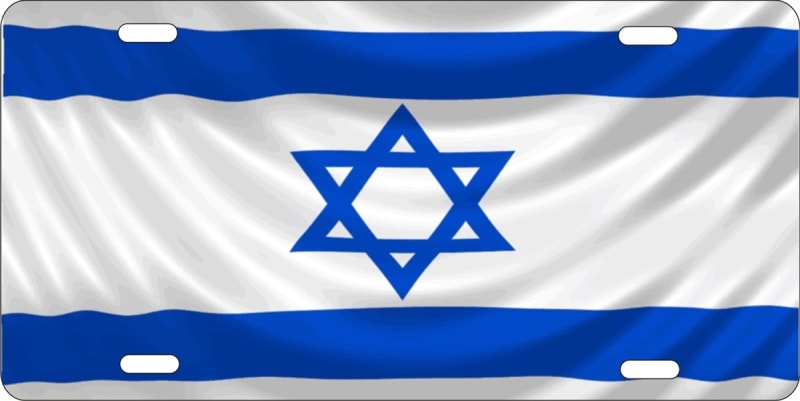 Israel flag personalized novelty front license plate Decorative vanity car tag