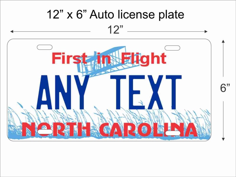 North Carolina state replica License Plate personalized with your design custom  vanity Decorative plate