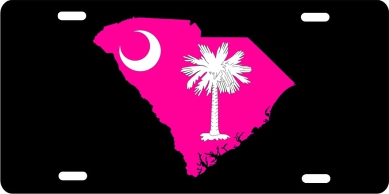 South Carolina Palmetto and Crescent moon license plate