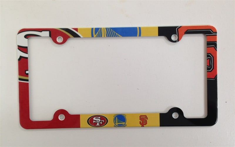 San Fransisco sport teams: 49ers, Giants, warriors Decorative License Plate Holder
