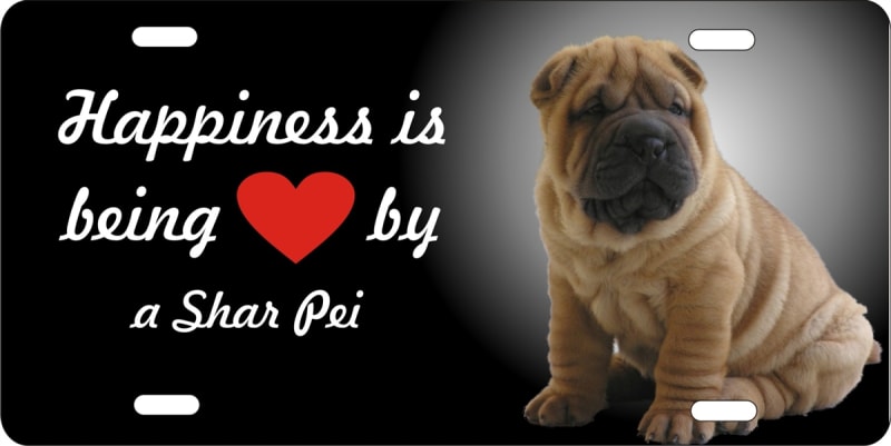 Shar pei personalized novelty license plate Custom License Plates, Personalized License Plates, Decorative License Plates, Front License Plates, Car Tags, airbrush