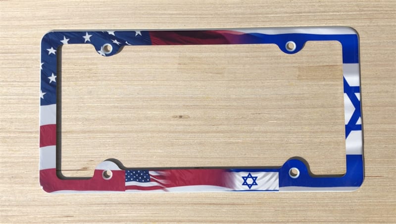 USA Israel flags License Plate Frame Decorative License Plate Holder