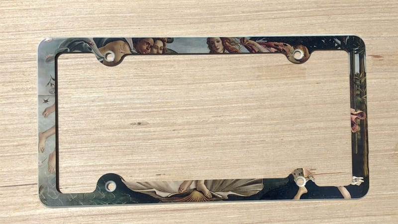 Birth of Venus Decorative License Plate Holder car tag frame