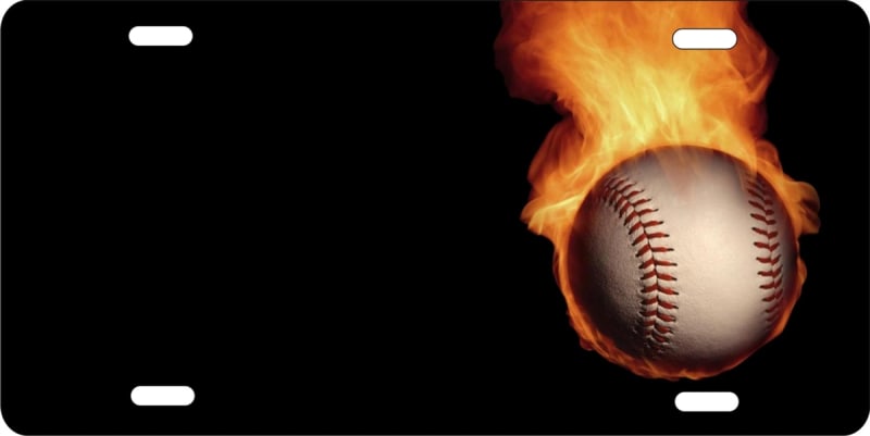 custom car tag baseball