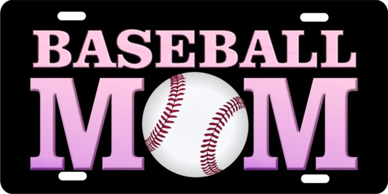 custom car tag baseball mom
