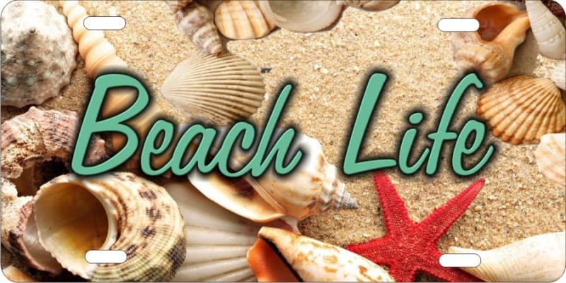 Beach Life Beach Camo personalized novelty front license plate decorative aluminum car tag