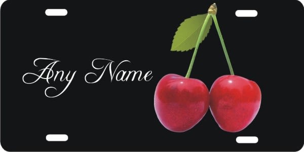 Cherries personalized novelty front license plate decorative vanity car tag