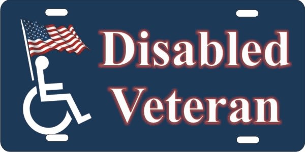 personalized novelty license plate Disabled Veteran
