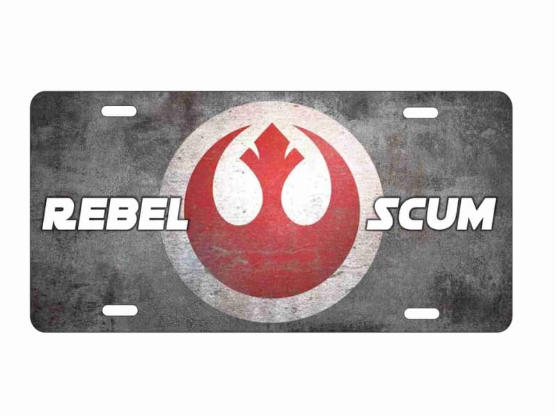Rebel scum rebellion alliance novelty front license plate decorative aluminum sign