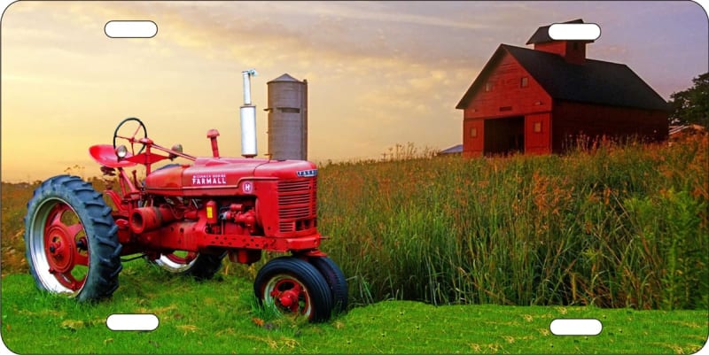Farmall Tractor Custom License Plates, Personalized License Plates, Decorative License Plates, Front License Plates, Car Tags, airbrush