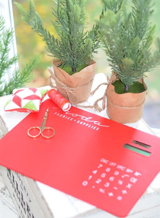 Red Mousepad & Calculator