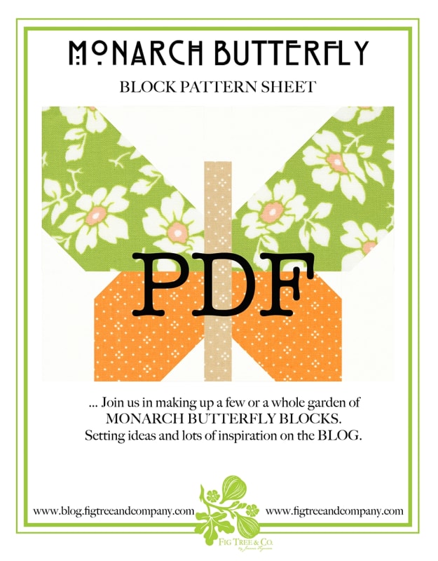 Monarch Butterfly Pattern Sheet Downloadable