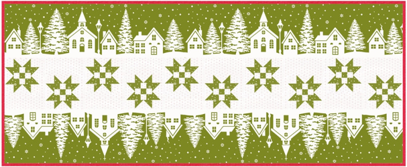 Christmas Village Runner KIT: PINE GREEN Christmas Village Runner KIT: PINE GREEN