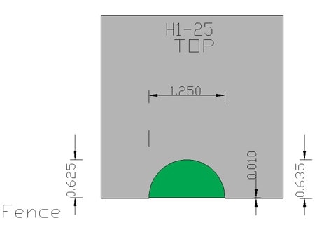 Half Round  H1-25