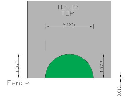 Half Round  H2-12