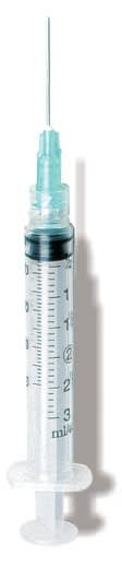 EXEL Syringe 3cc 22g x 1 & 1/2" Luer Lock