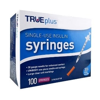 TRUEplus Syringe 1cc 28gx1" TRUEplus Syringe 1cc 28gx1"