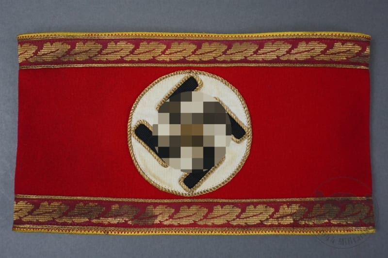 Original German WWII NSDAP Political Leader Armband Gau Level (Gauleiter/Gauleitung Official) 1939 Pattern RZM Marked
