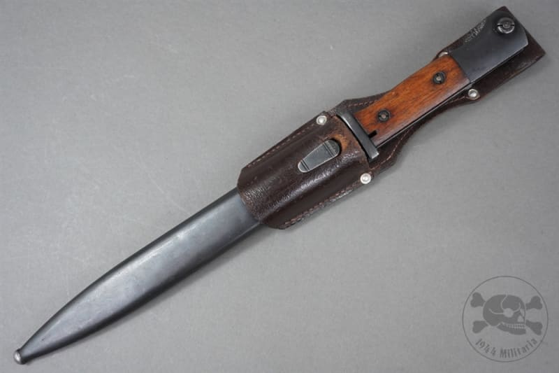 Original German WWII "Elite Diamant" k98 Matching Bayonet Dated 38 With Rare Luftwaffe Leather Frog